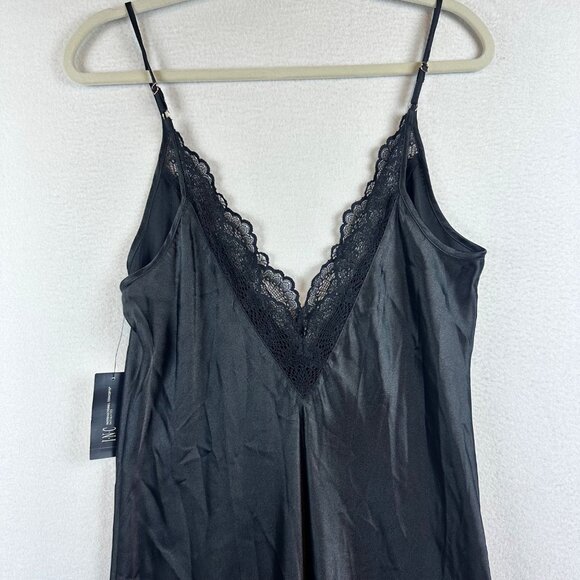 NWT INC International Concepts Black Slip Dress Size M Satin Fairy Whimsigoth - Picture 9 of 10